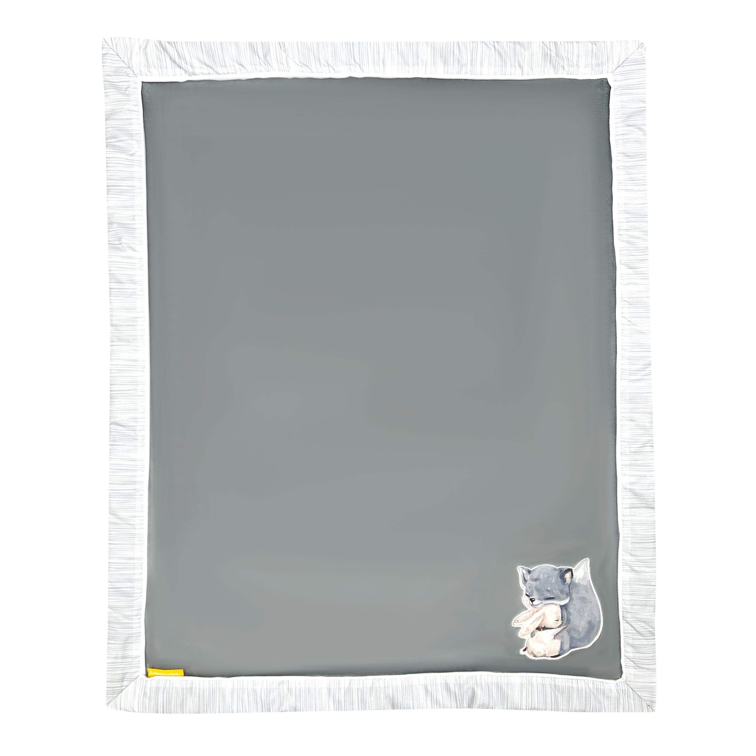 Simmons Blanket with Digital Applique, 30 x 36-in, Beige Overhead_Flat