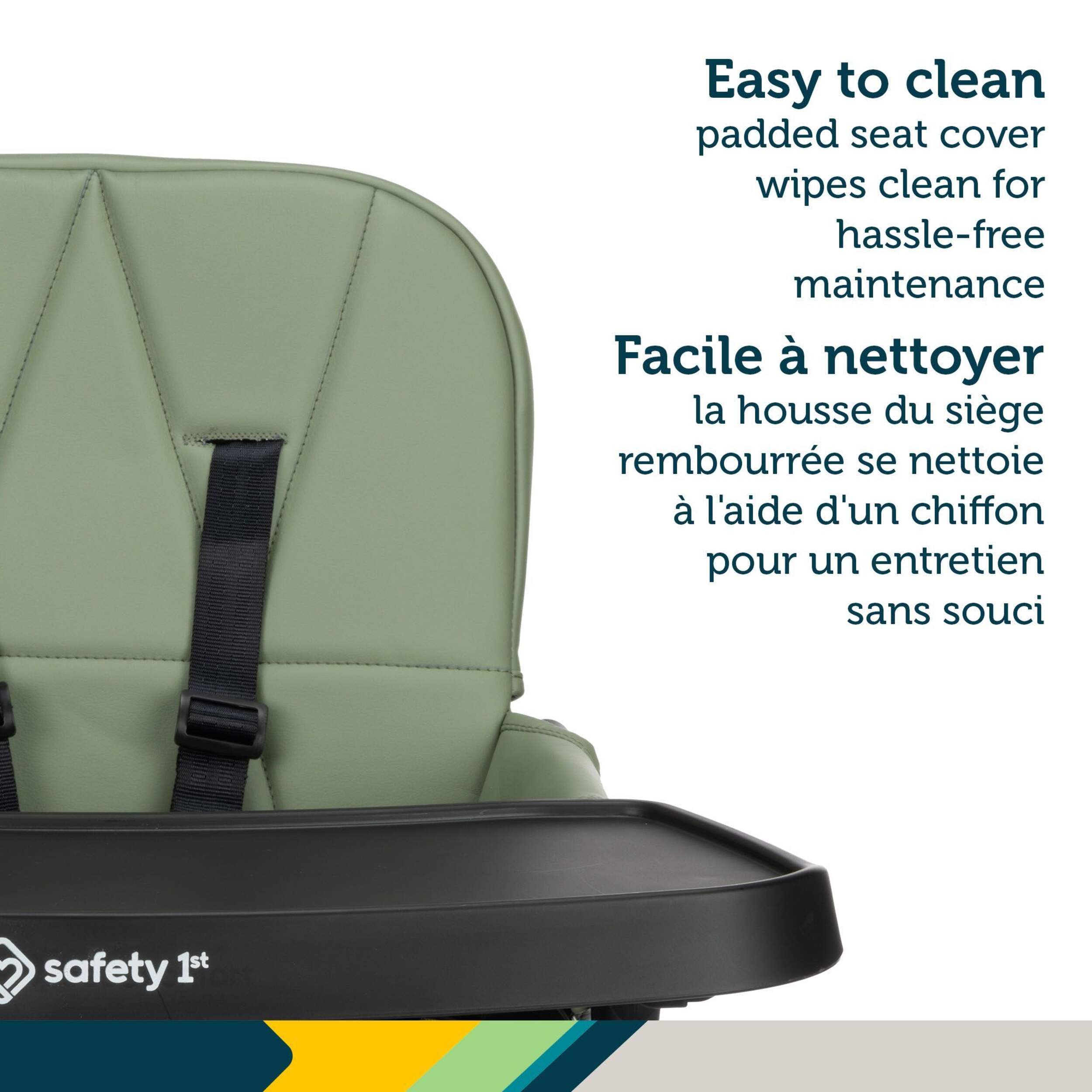 Safety 1st Lily Compact Fold High Chair, Mineral Green CloseUp