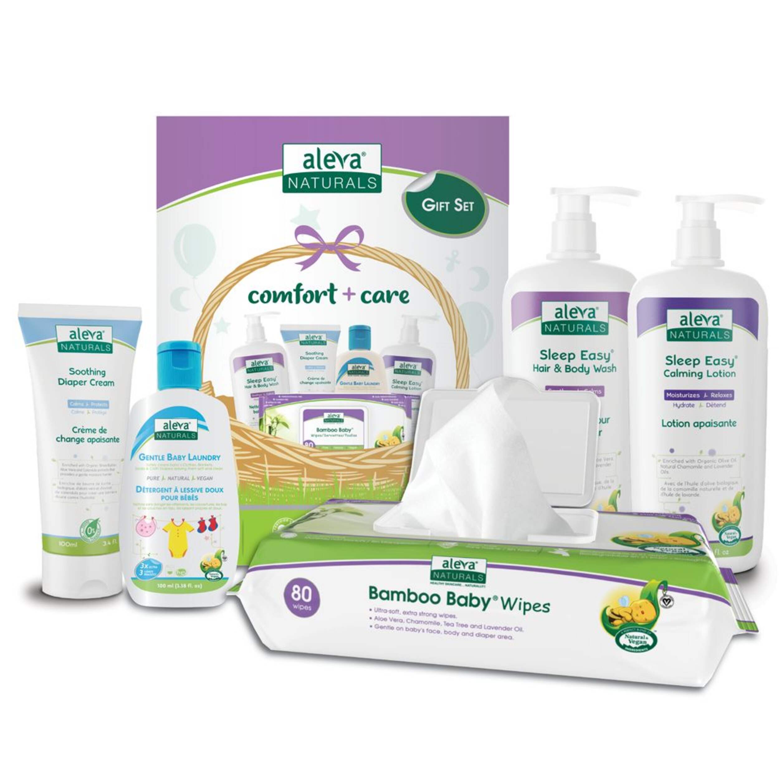 Aleva Naturals Comfort Care - Coffret cadeau pour toilette de bébé Composite_or_Mixed