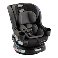 Graco EasyTurn 360 Rotating 2-in-1 Convertible Car Seat, Rear & Forward Facing, Cyran Front_Angled_Right