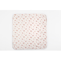 Couverture coton biologique qualité supérieure The Elk Baby, imprimé fleurs Overhead_Flat