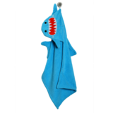 ZOOCCHINI Kids Terry Hooded Bath Towel - Sherman the Shark Front_Flat