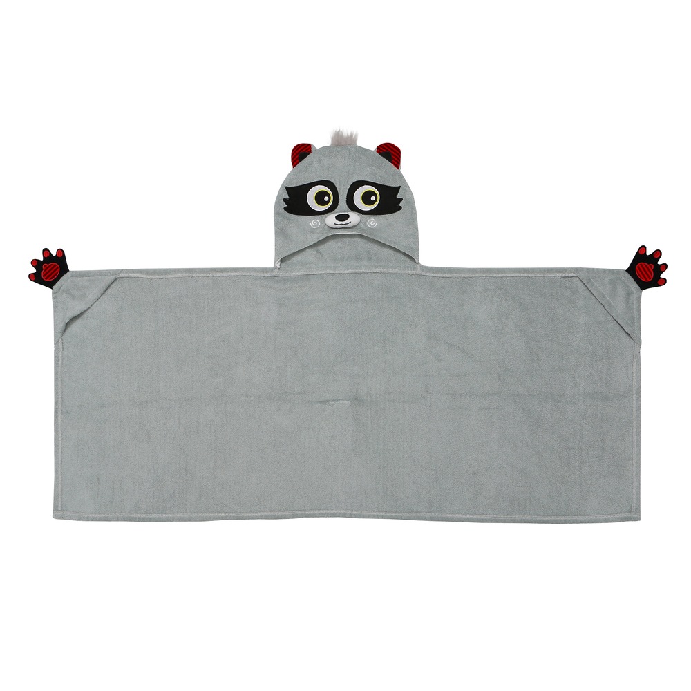 ZOOCCHINI Kids Terry Hooded Bath Towel Rocco the Raccoon Canadian Tire