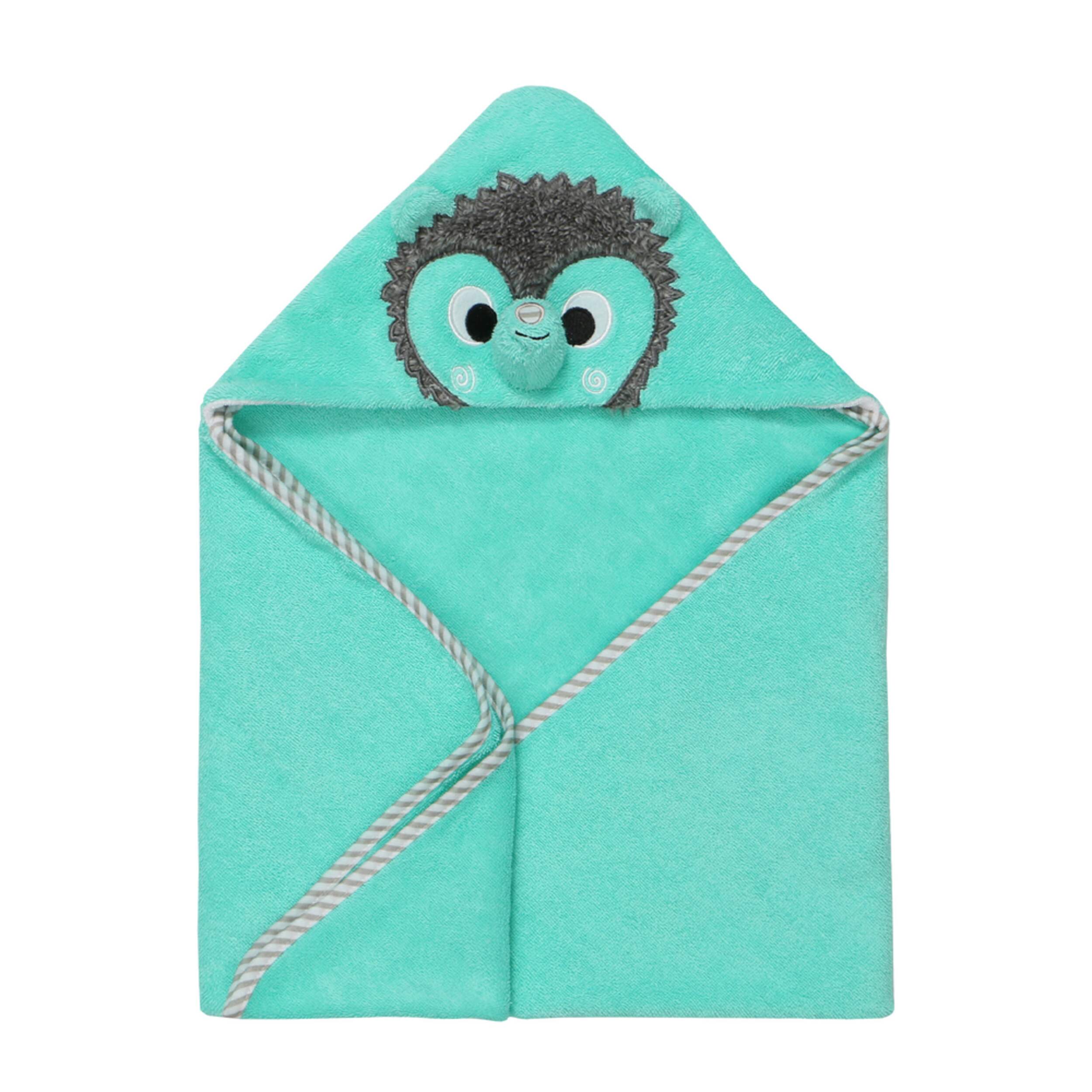 ZOOCCHINI Baby Snow Terry Hooded Bath Towel - Harriet the Hedgehog Front_Flat