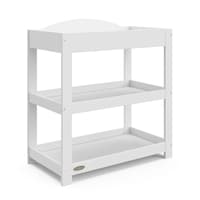 Graco Customizable Baby Changing Table with Storage Shelves Front_Three_Fourths_Angled_Right