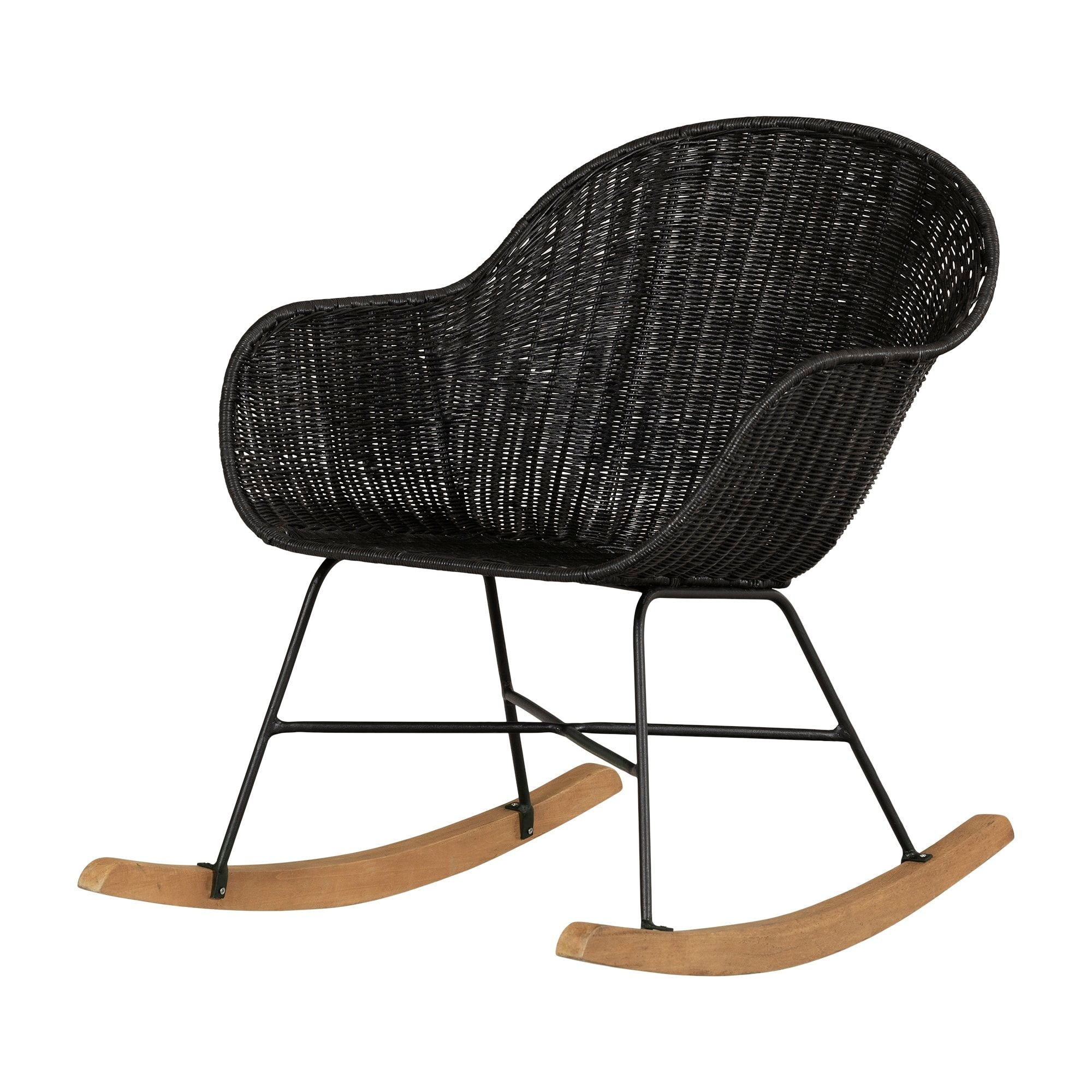 South Shore Balka Rattan Rocking Chair, Black | Canadian Tire