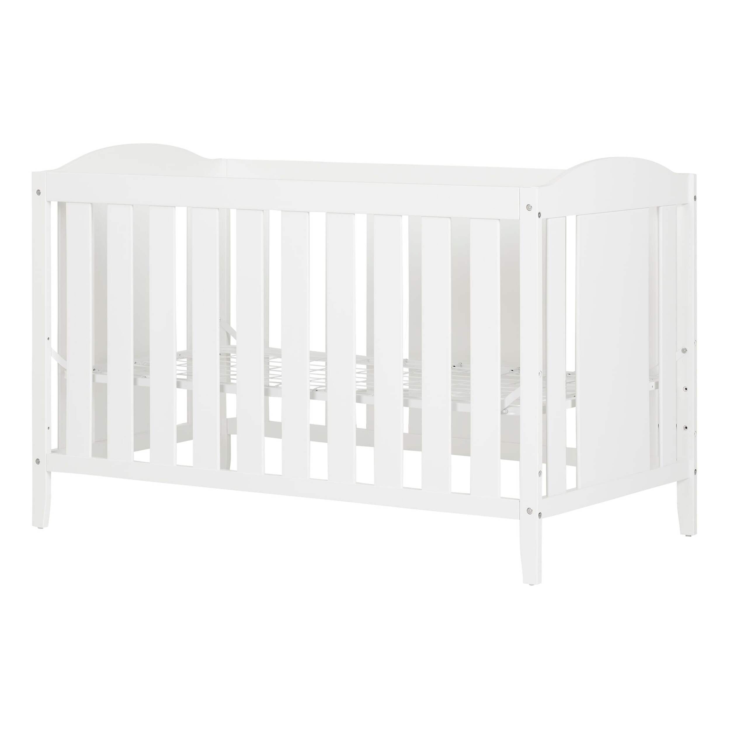 Lit de bébé transformable 3 en 1 South Shore Reevo, blanc pur Front_Three_Fourths_Angled_Left