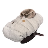 Petit Coulou Winter Baby Car Seat Cover, Wool Collection, Selenite Front_Three_Fourths_Angled_Left