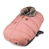 Petit Coulou Winter Baby Car Seat Cover, Blush Front_Three_Fourths_Angled_Left
