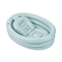 Babymoov 2-in-1 Inflatable Travel Baby Bathtub & Padding Pool, Green Front_Three_Fourths_Angled_Right