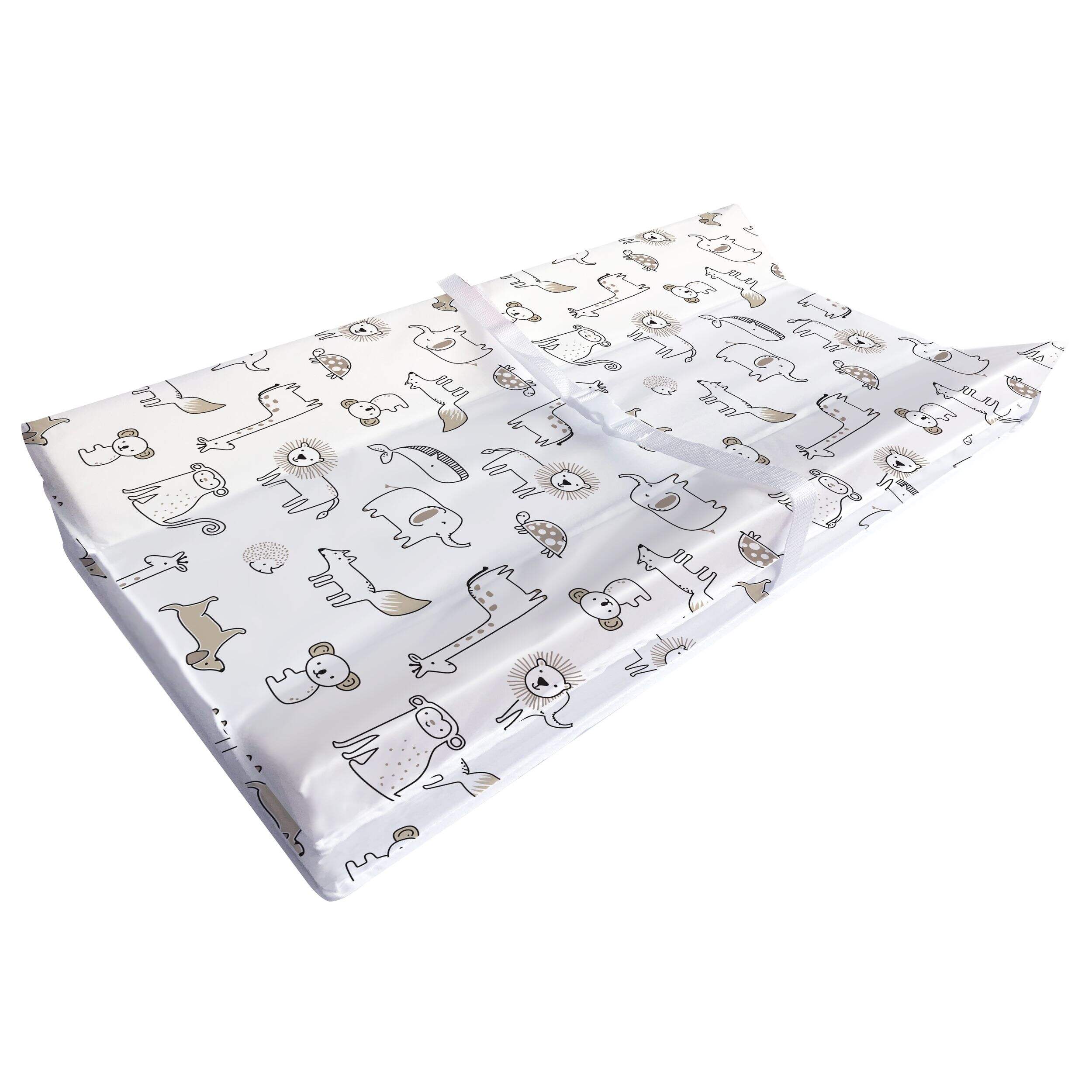 Simmons Contour Waterproof Diaper Change Pad, Safari Front_Angled_Right
