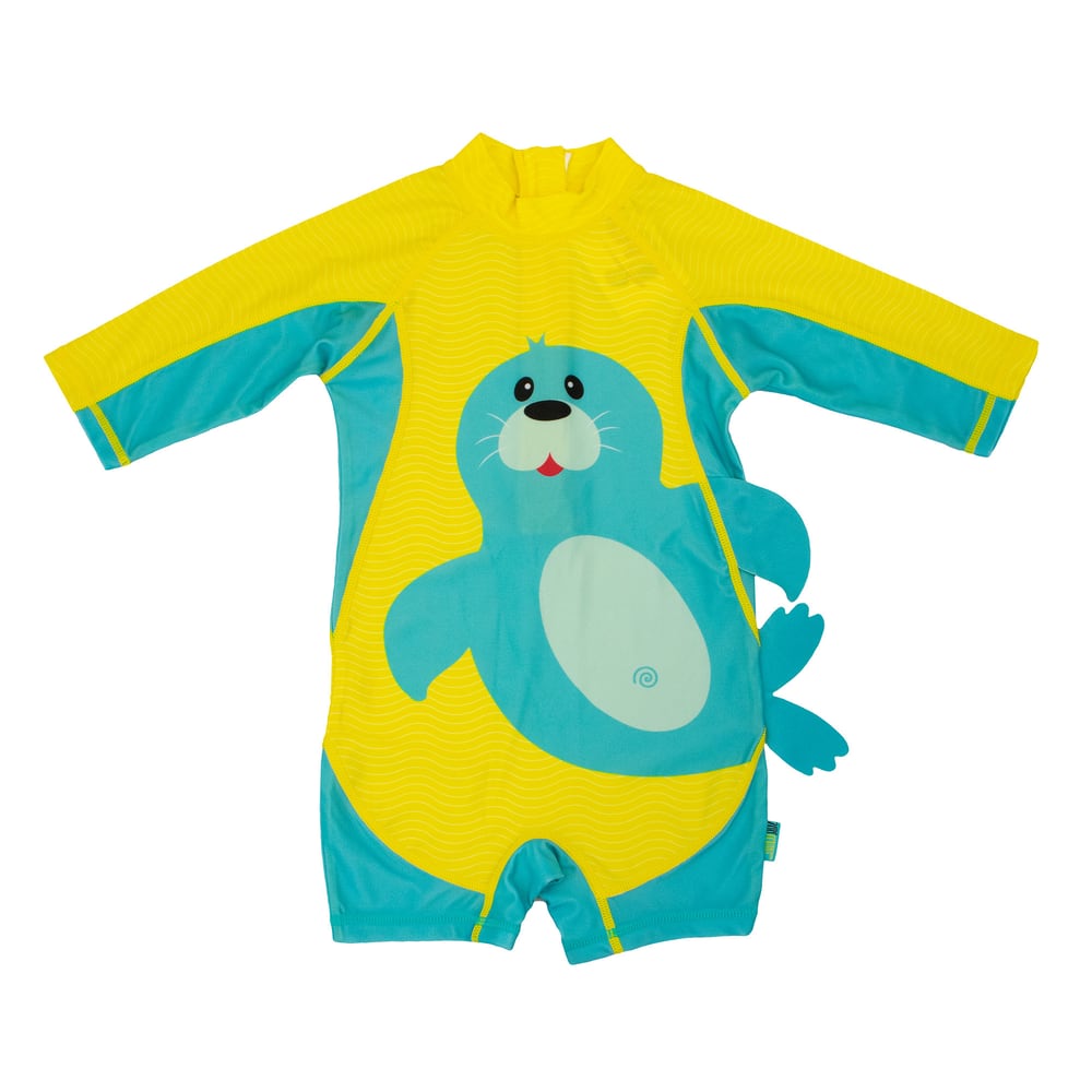 ZOOCCHINI Baby/Toddler UPF50+ One-Piece Surf Suit, Sydney the Seal