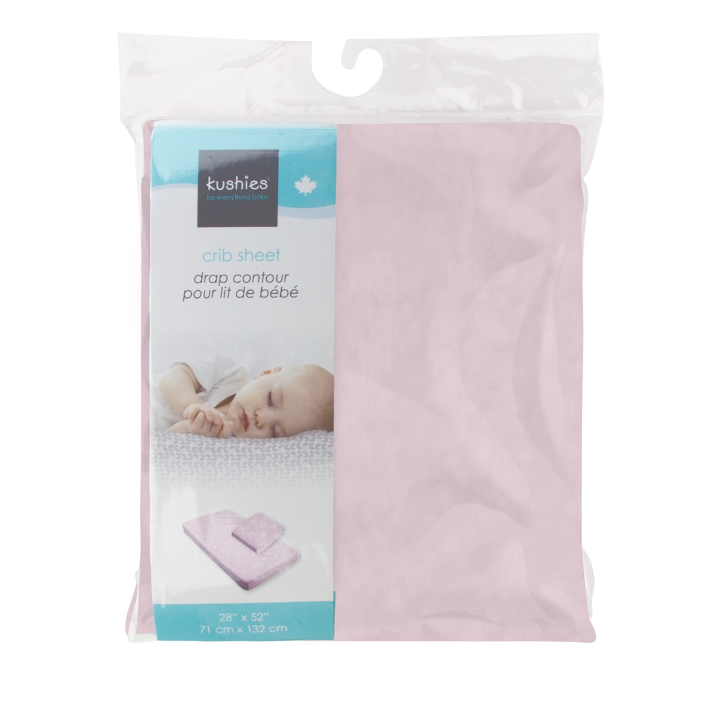 Kushies Baby Crib Sheets, Pink, 2pk Canadian Tire