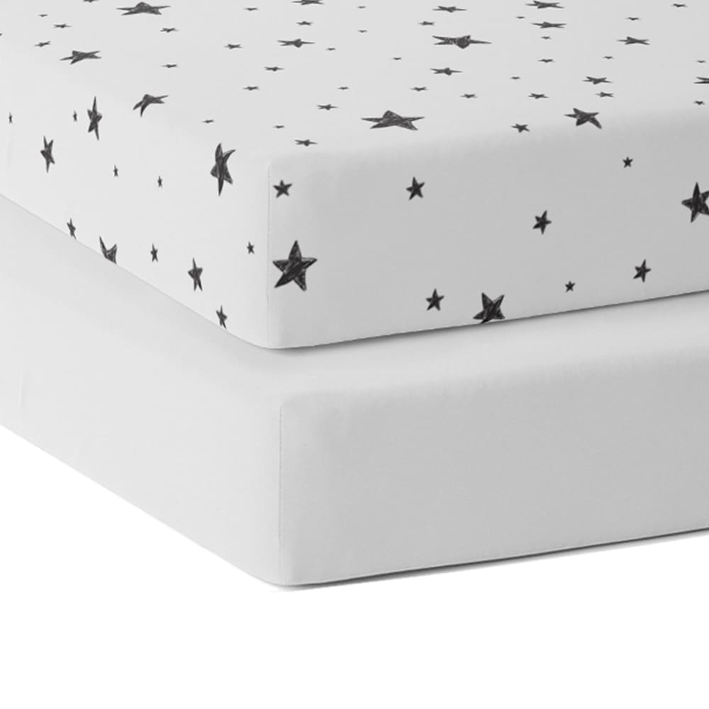 Kushies Baby Crib Sheets, Black, 2pk Canadian Tire