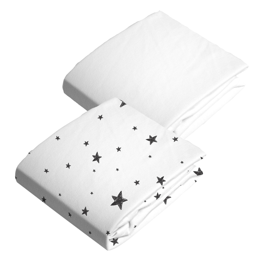 Kushies Baby Crib Sheets, Black, 2pk Canadian Tire