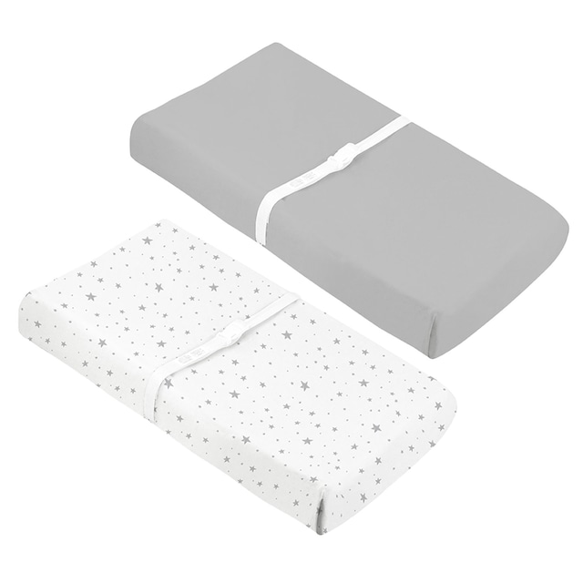 Kushies Baby Change Pad Covers, Grey Stars Canadian Tire