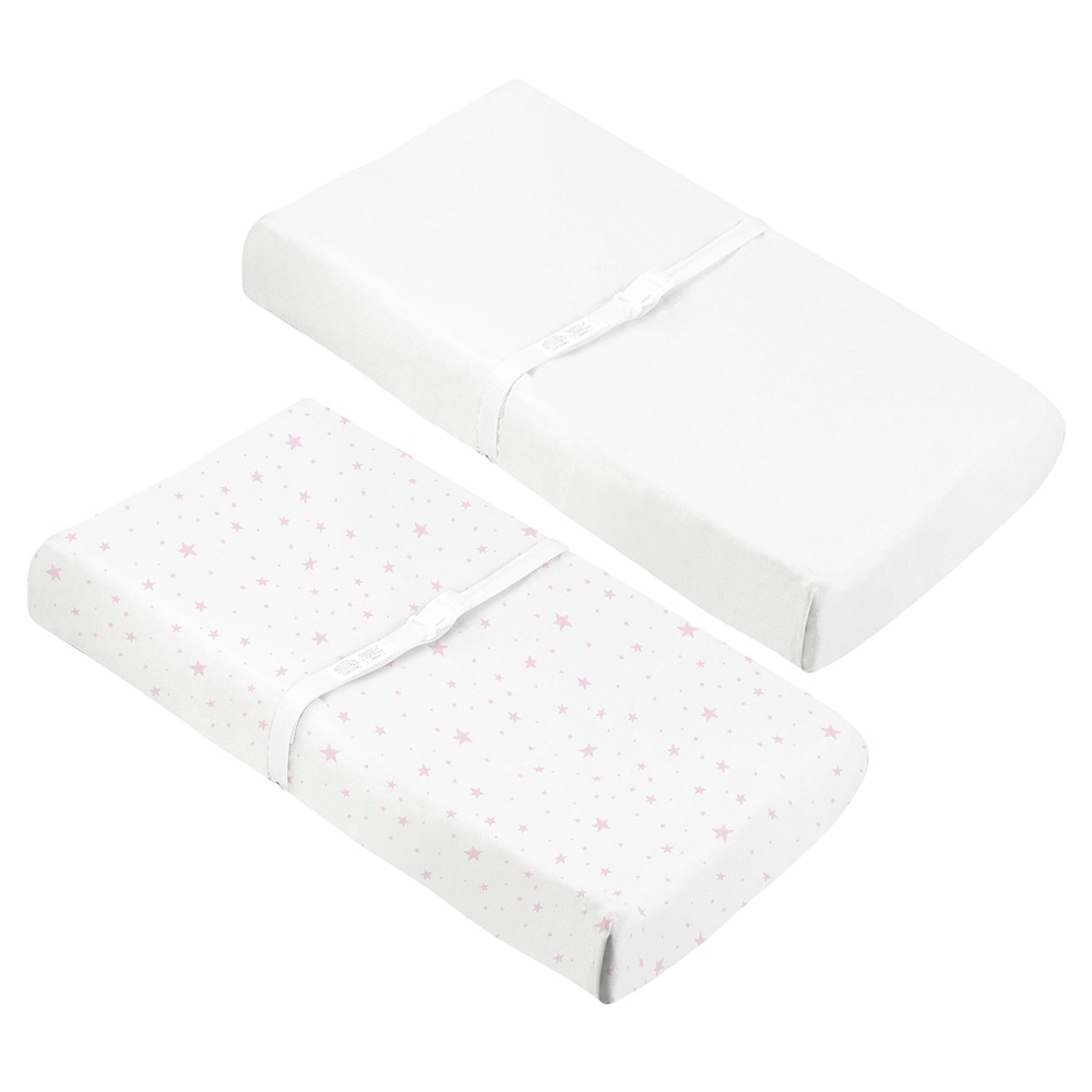 Kushies Baby Change Pad Covers, Pink Stars Canadian Tire