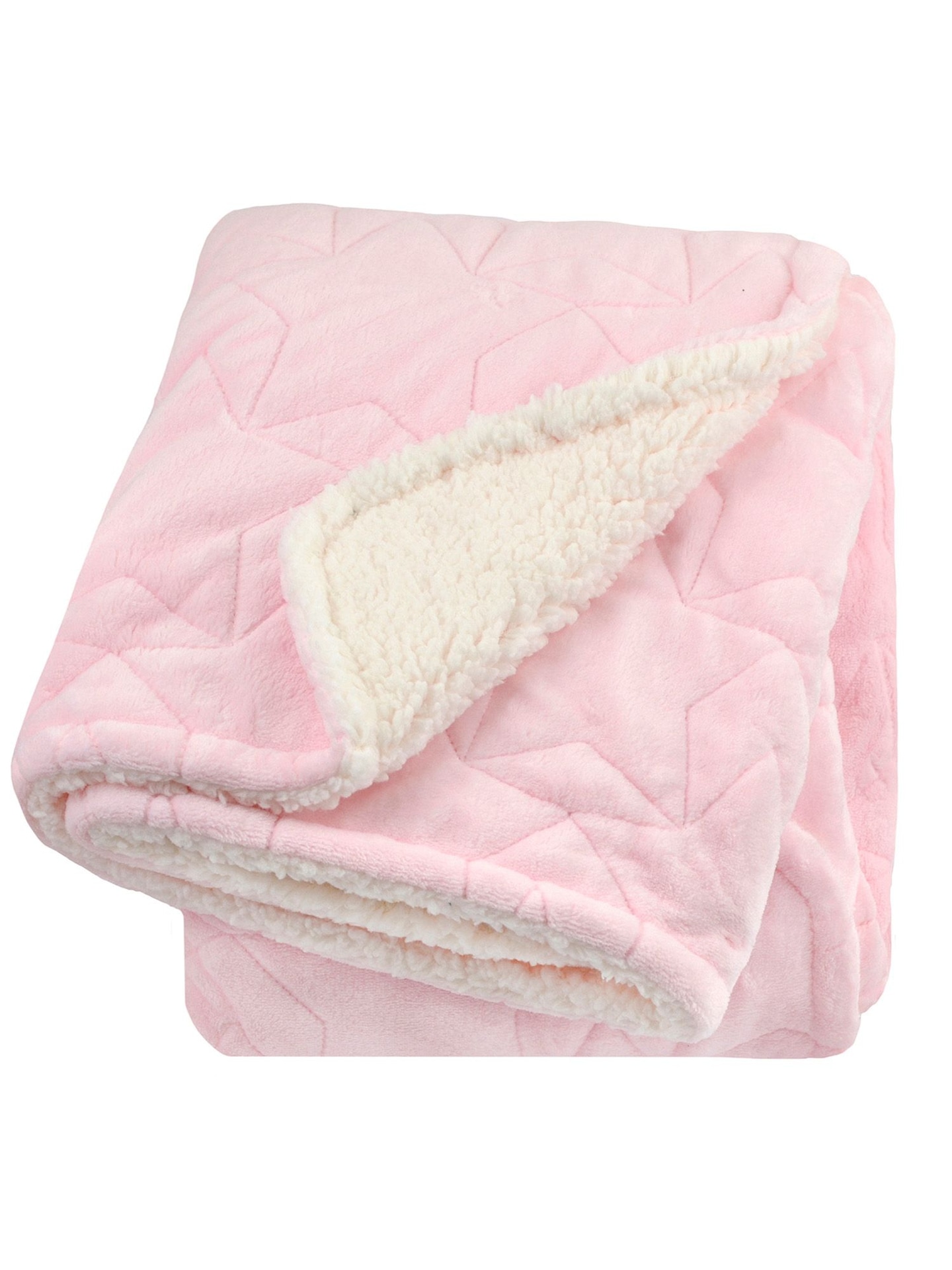 Just Born Pink Stars Plush Baby Blanket Canadian Tire