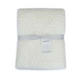 Jacquard Flannel Baby Blanket Overhead_Flat