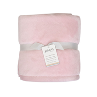Flannel Sherpa Baby Blanket Overhead_Flat