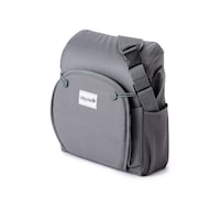 Baby To Love Travel Up Baby Booster Seat with Storage, Grey, Ages 6 Months+ Front_Three_Fourths_Angled_Left