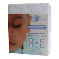 Forty Winks Tencel Eucalyptus Fitted Quilted Mattress Protector, Standard Crib Size