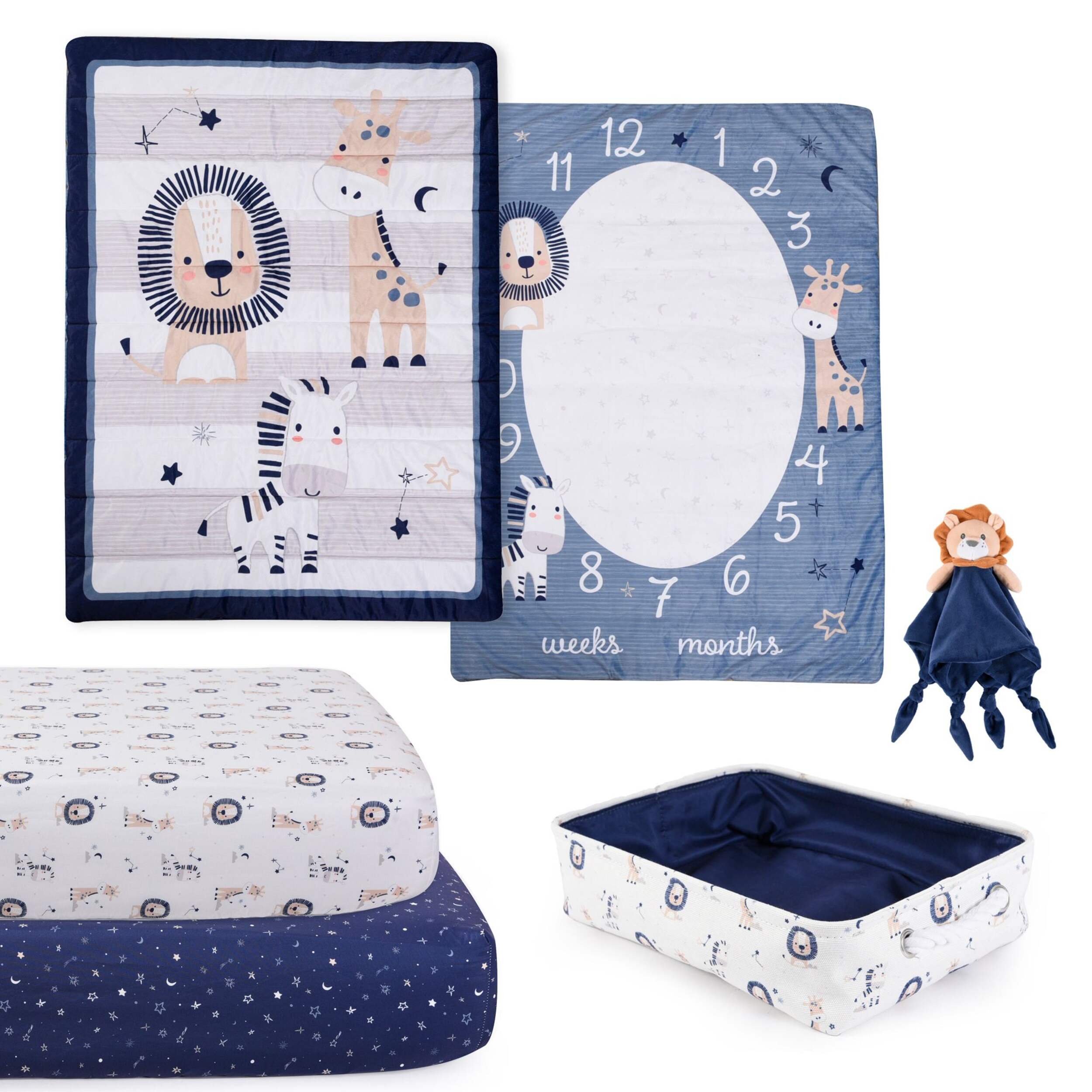 Nemcor Nursery Bundle, Safari, 5-pc Composite_or_Mixed