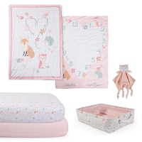 Nemcor Nursery Bundle, Pink Woodland, 5-pc Composite_or_Mixed