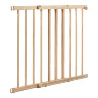 Barrière de sécurité pour escaliers Evenflo, bois naturel Front_Angled_Right