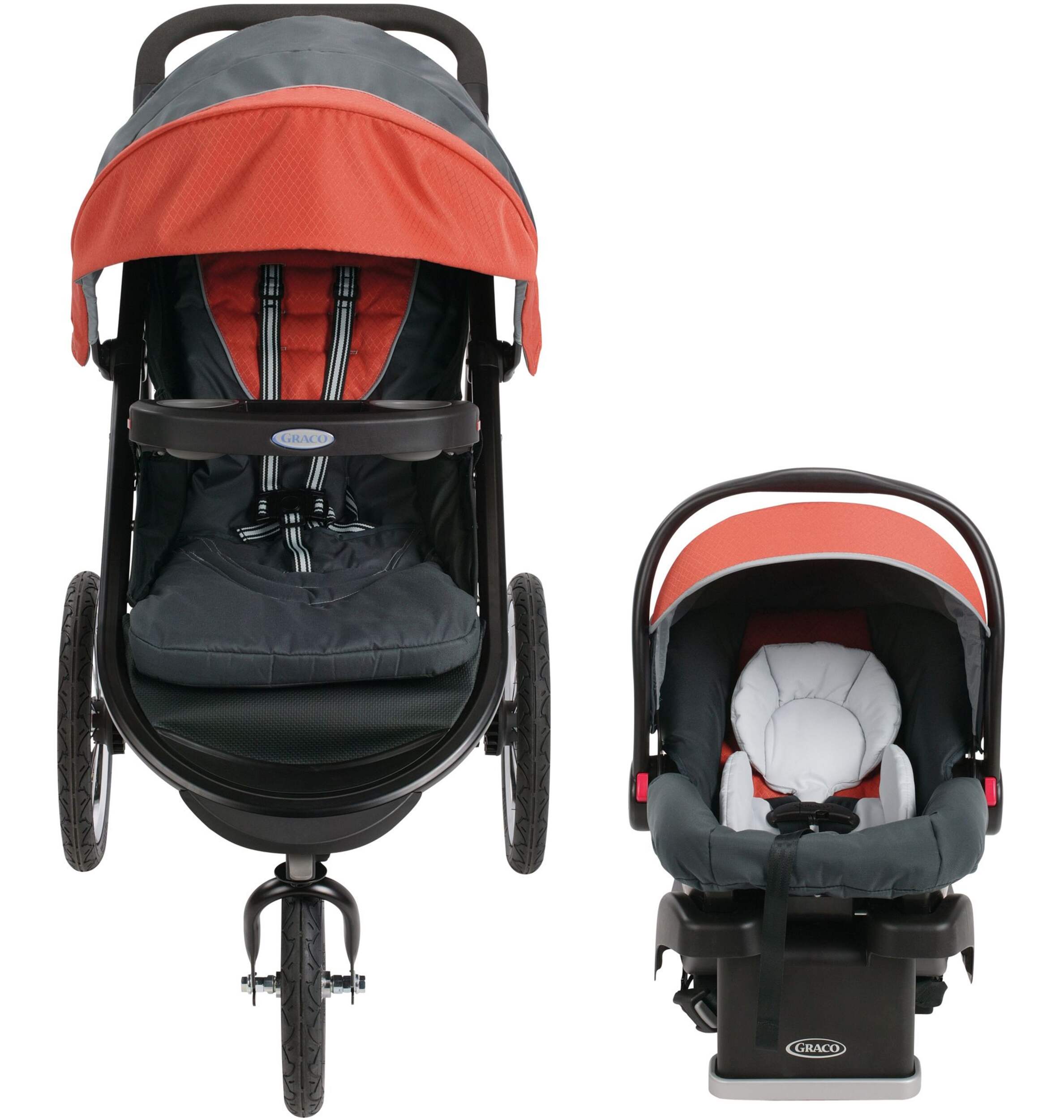 Graco FastAction™ Fold Jogger Click Connect™ Stroller Travel System Front_Flat