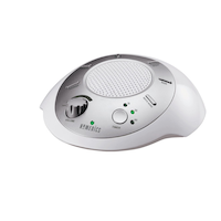 HoMedics SoundSpa® Battery-Operated Portable White Noise Sleep Sound Machine with Auto-Off Timer, White Front_Elevated