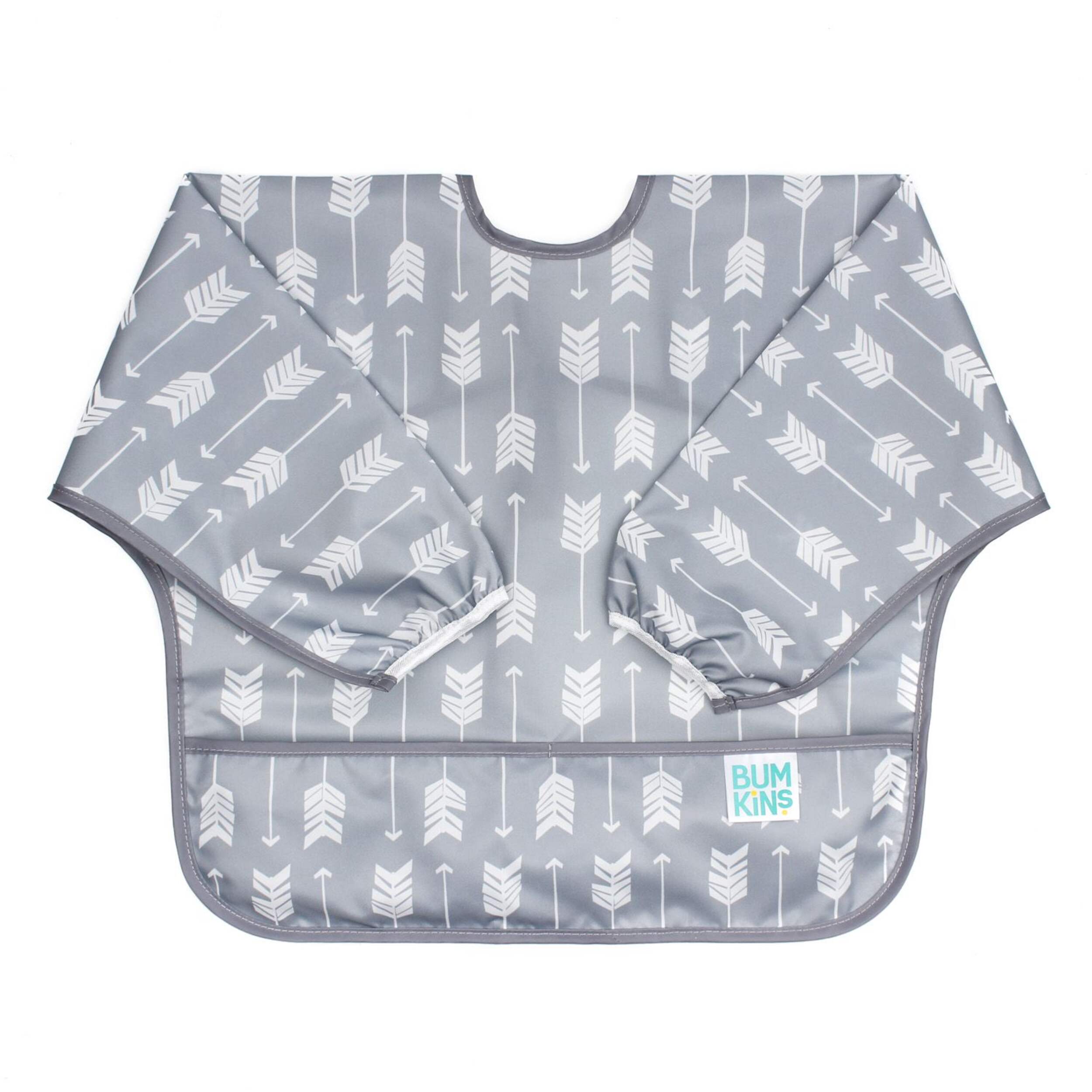 Bumkins Long-Sleeved Baby Bib, Arrow Front_Flat