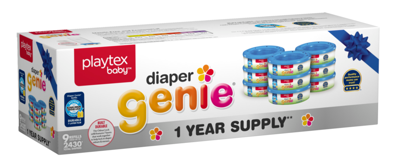 Playtex Diaper Genie - Recharges de sac pour poubelle à couche, 9 pce