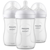 Philips Avent Baby Bottle, SCY903/03 Natural Baby Bottle, 9-oz, 3-pk Front_Flat