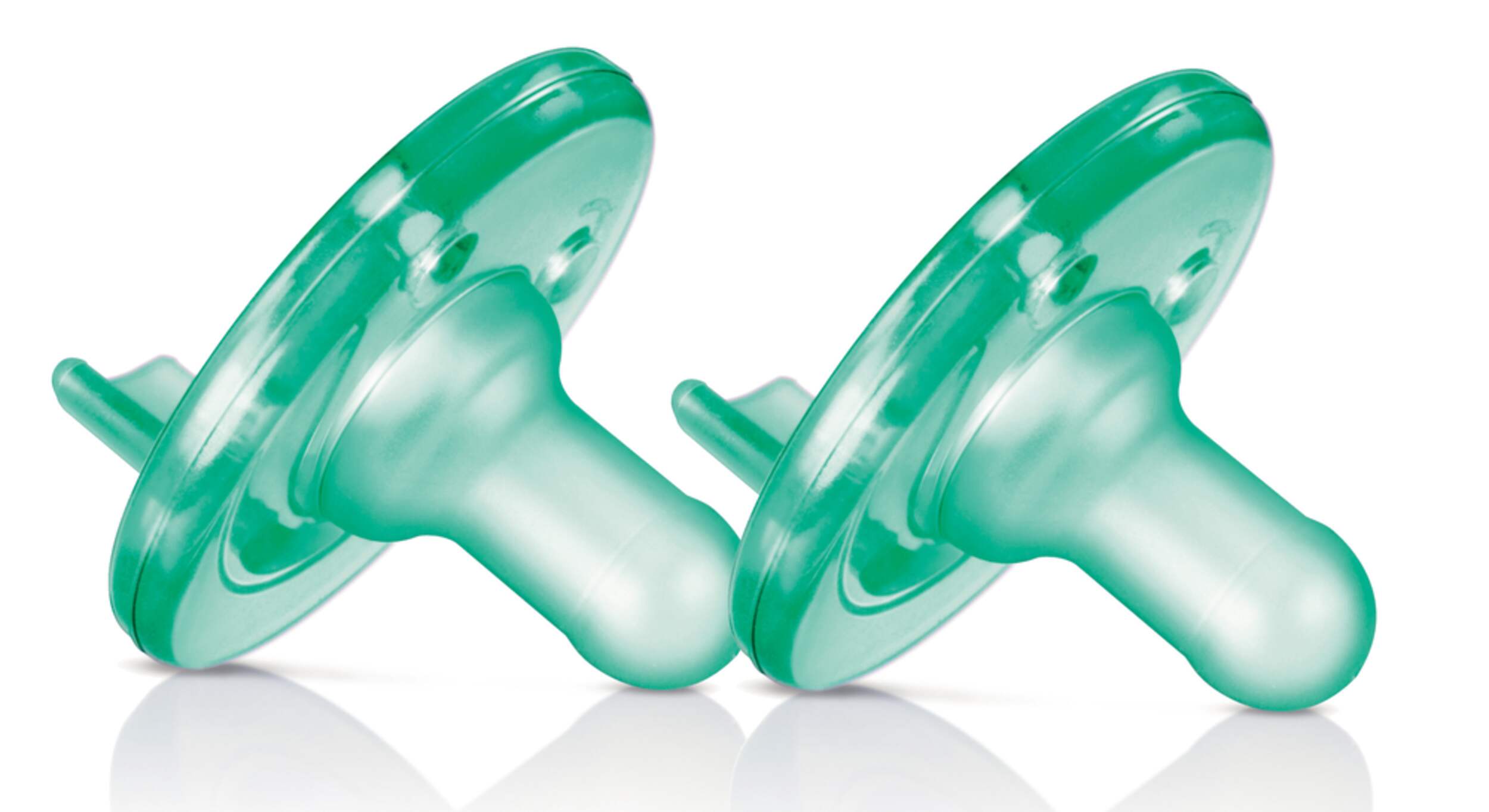 Philips Avent Soothie - Suce pour enfants de 0 à 3 mois, vert, paq. 2 Front_Three_Fourths_Angled_Right