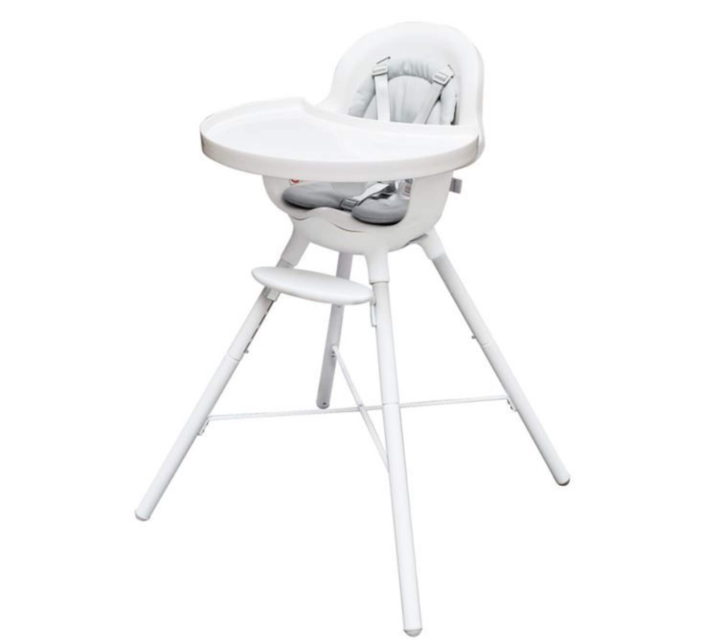 Boon Grub Convertible High Chair, White Front_Three_Fourths_Angled_Left