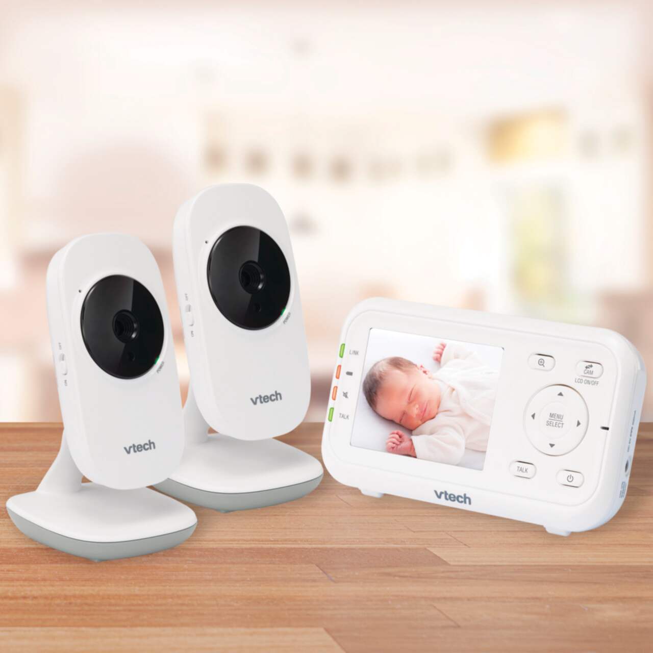 Dr.meter 5'' Baby Monitor with 2 Cameras, 720p HD Video Baby Monitor with  Camera and Audio, Baby Camera Monitor with Remote PTZ, 2-Way Talk, 4X Zoom