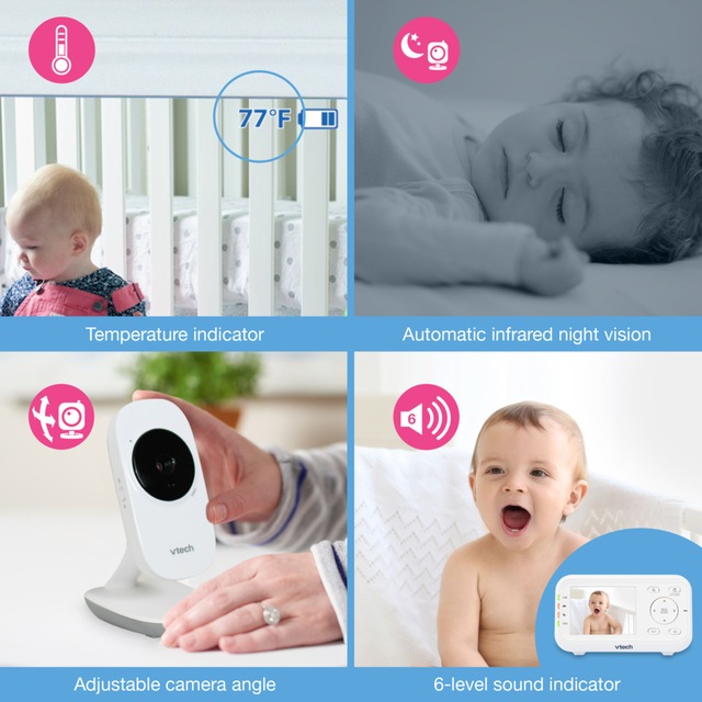 VTech VM32522 Digital Video Baby Monitor with 2 Cameras Canadian Tire