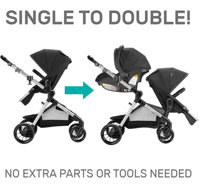 Evenflo Pivot Xpand Modular Compact Fold Travel System w/ Stroller