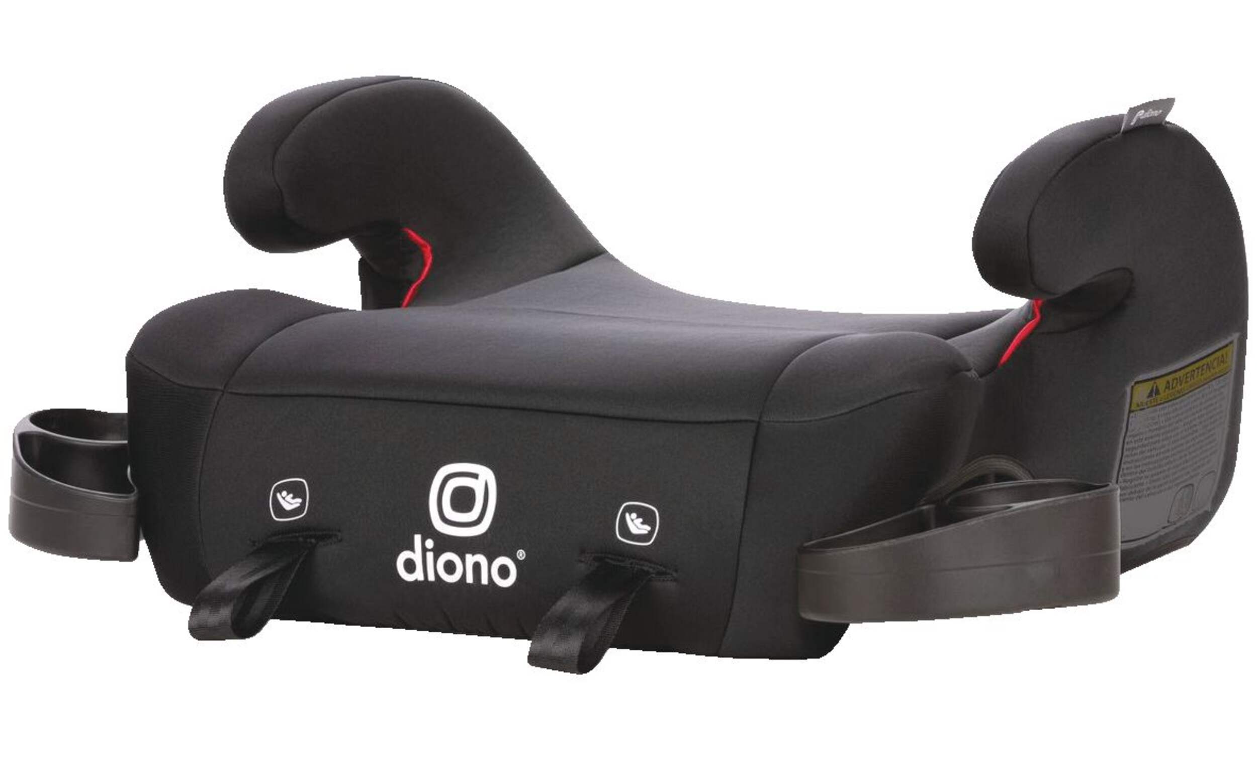 Diono Solana 2 No Back Booster Seat, Black Front_Angled_Left