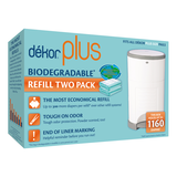 Dékor Plus Hands-Free Biodegradable Diaper Pail Refills, 2-pk Front_Angled_Right