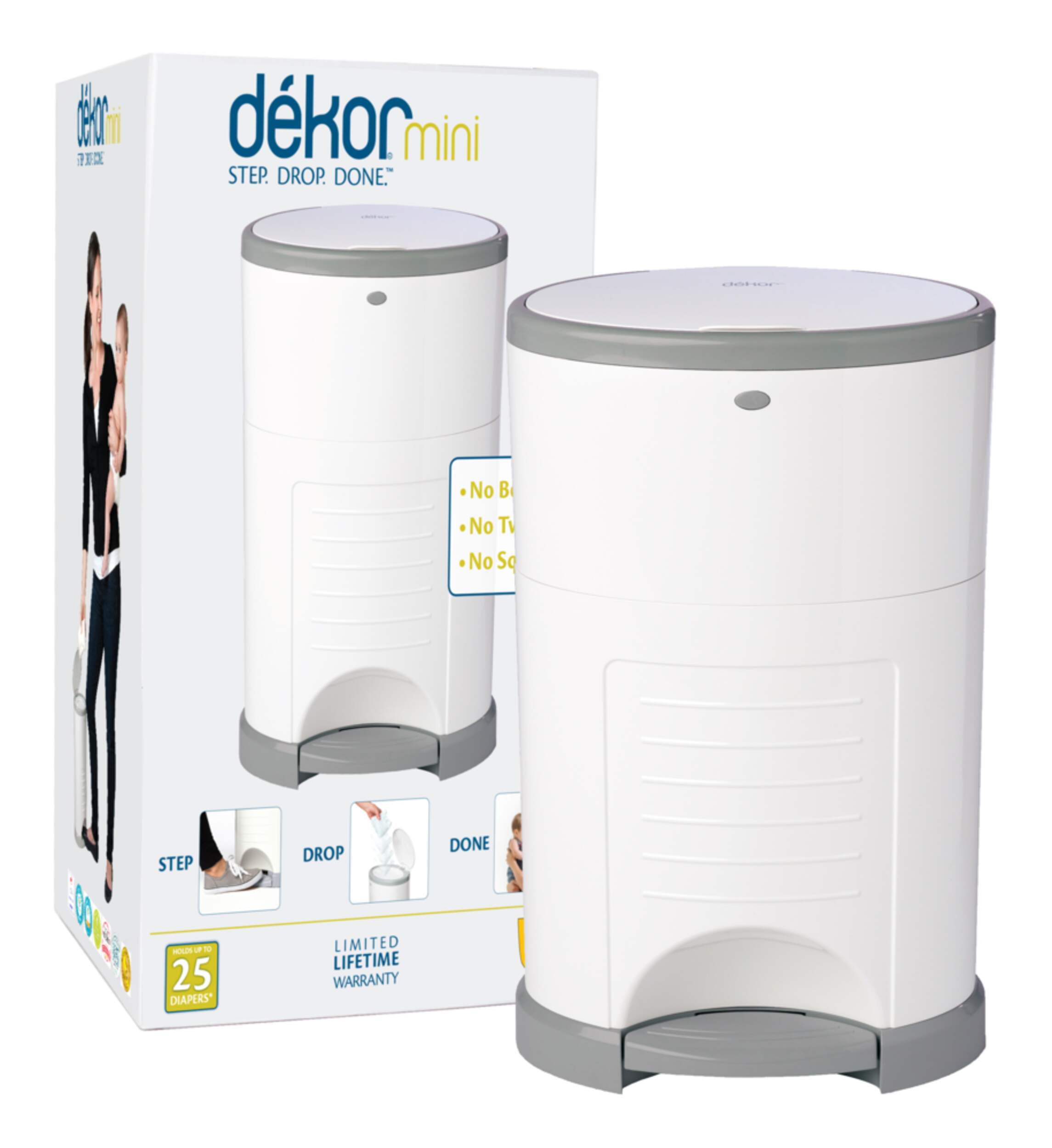 Dékor Mini Diaper Pail, White Canadian Tire