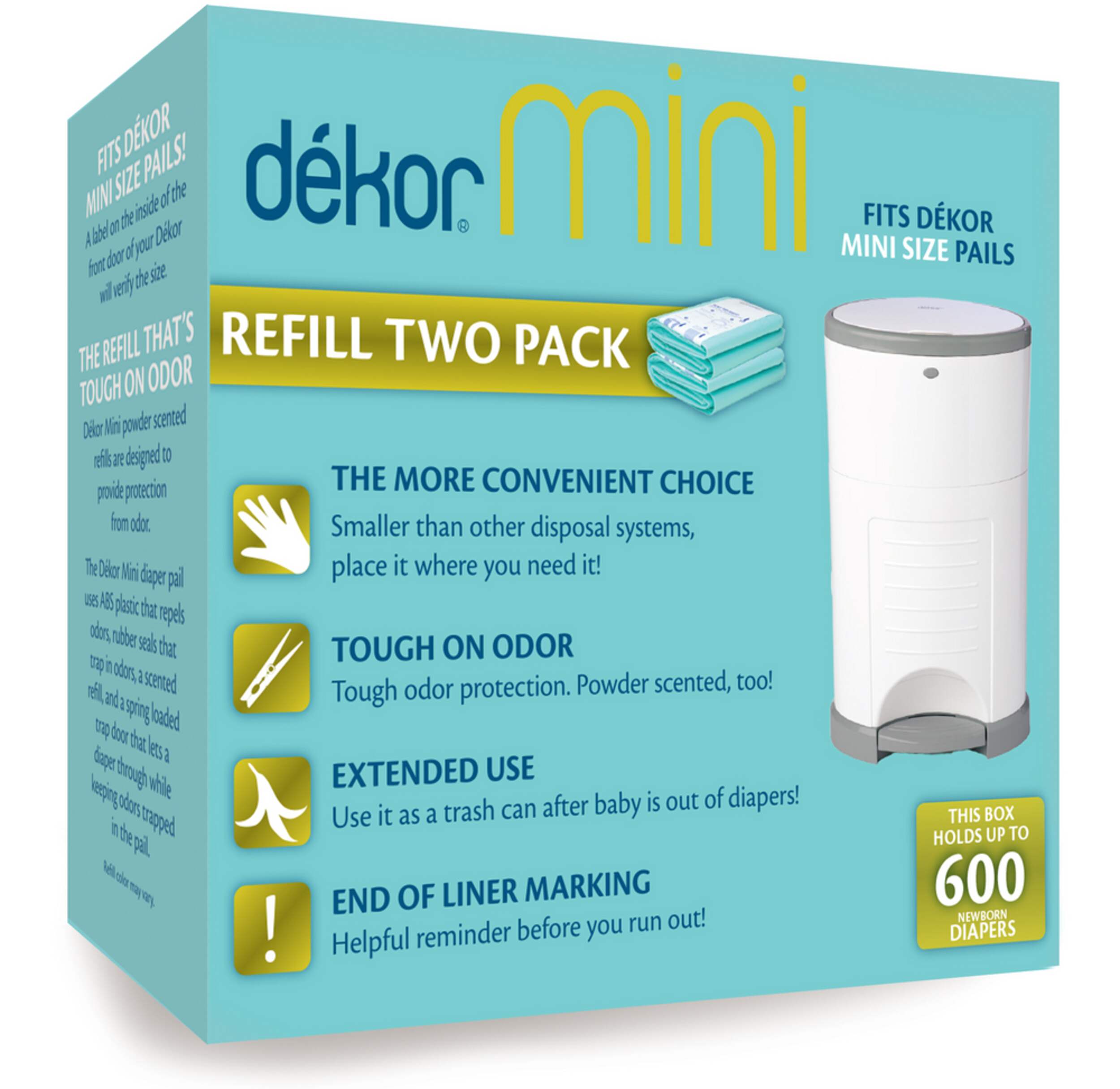Dékor Mini Biodegradable Diaper Pail Refill, 2pk Canadian Tire