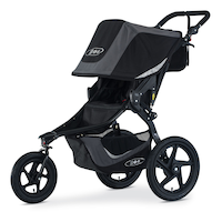 BOB Gear Revolution Flex 3 All Terrain Jogger Stroller w/ Cell Phone Pocket, Black Front_Angled_Left