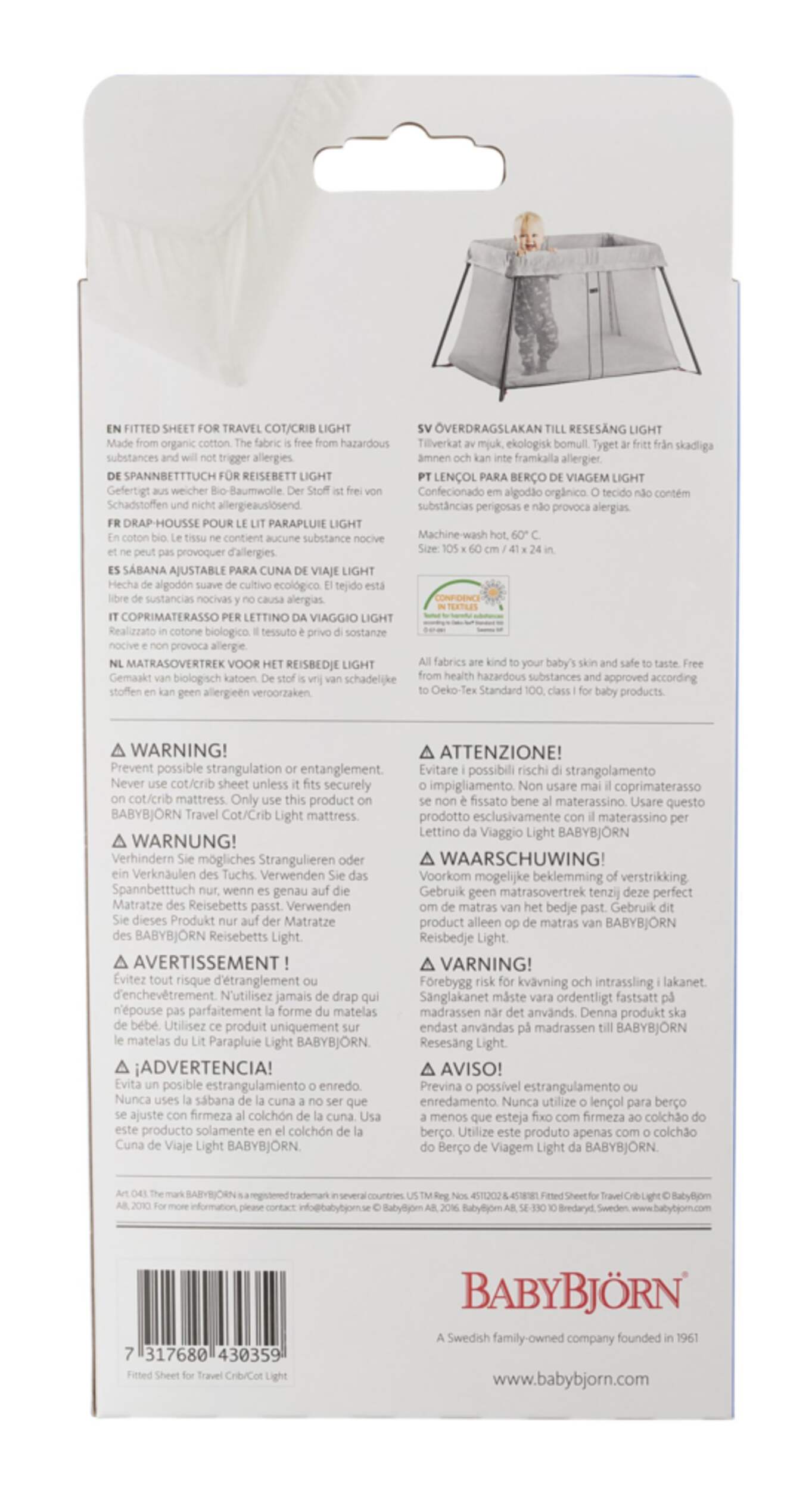 BabyBjorn Playard Fitted Sheet, White Organic Canadian Tire