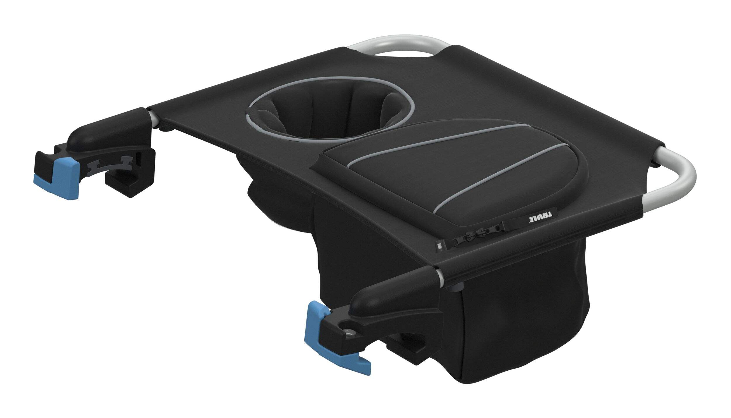Thule Organizer Sport Console for Stroller w/ Cup Holder, Black Front_Angled_Left