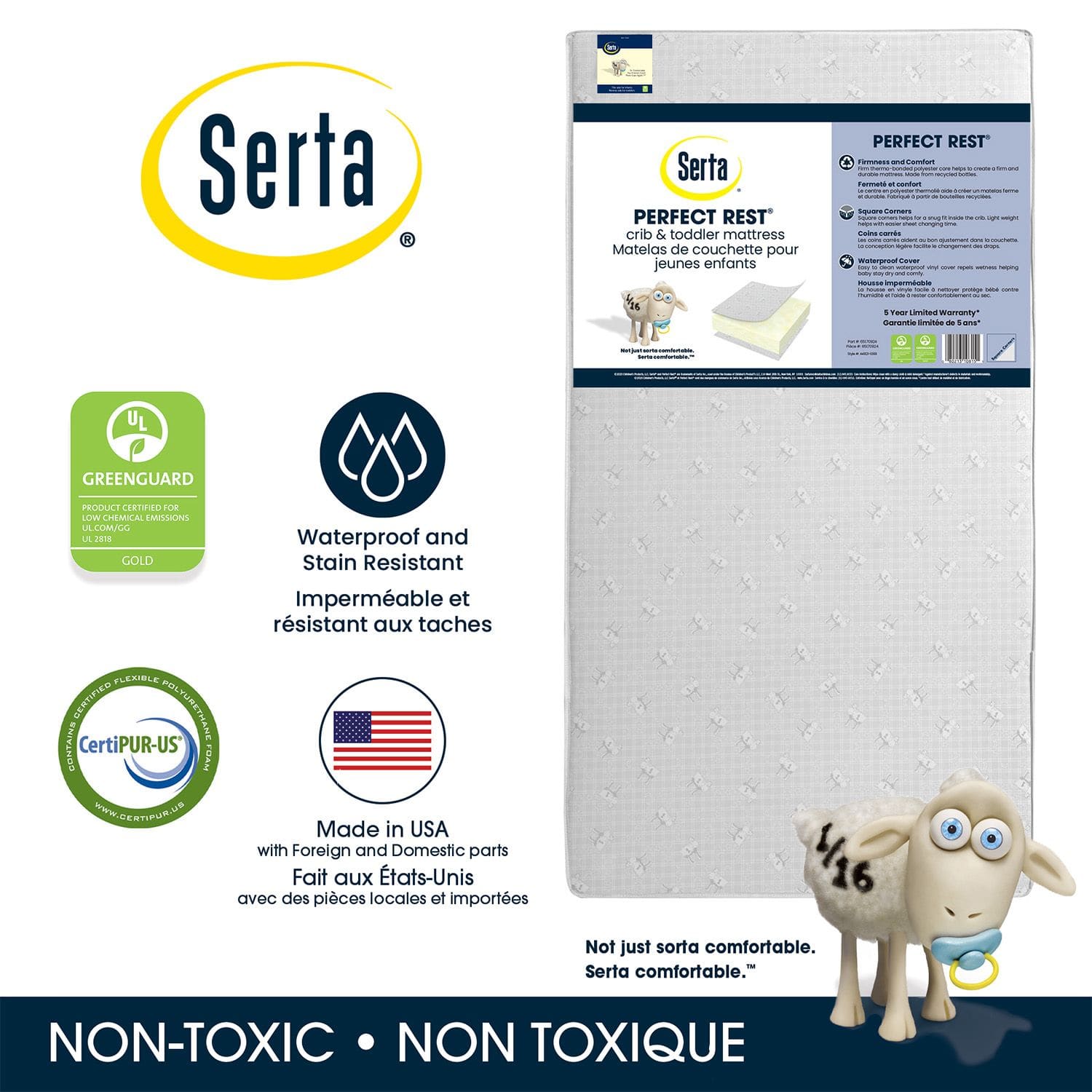 Serta perfect start crib mattress online