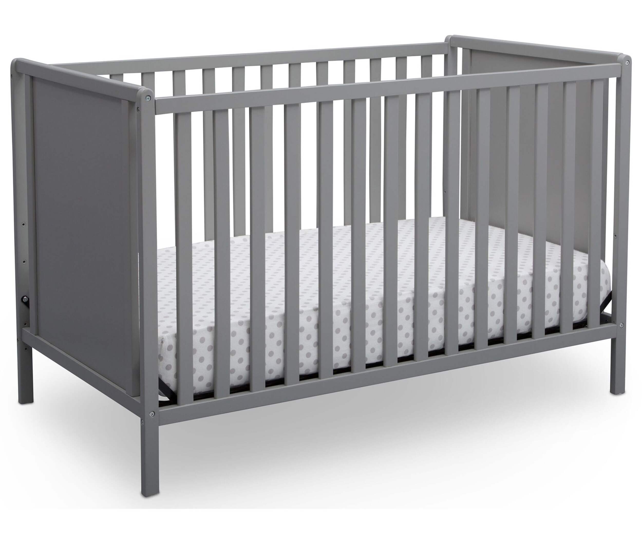 Delta - Lit de bébé 4-en-1, gris Front_Three_Fourths_Angled_Left