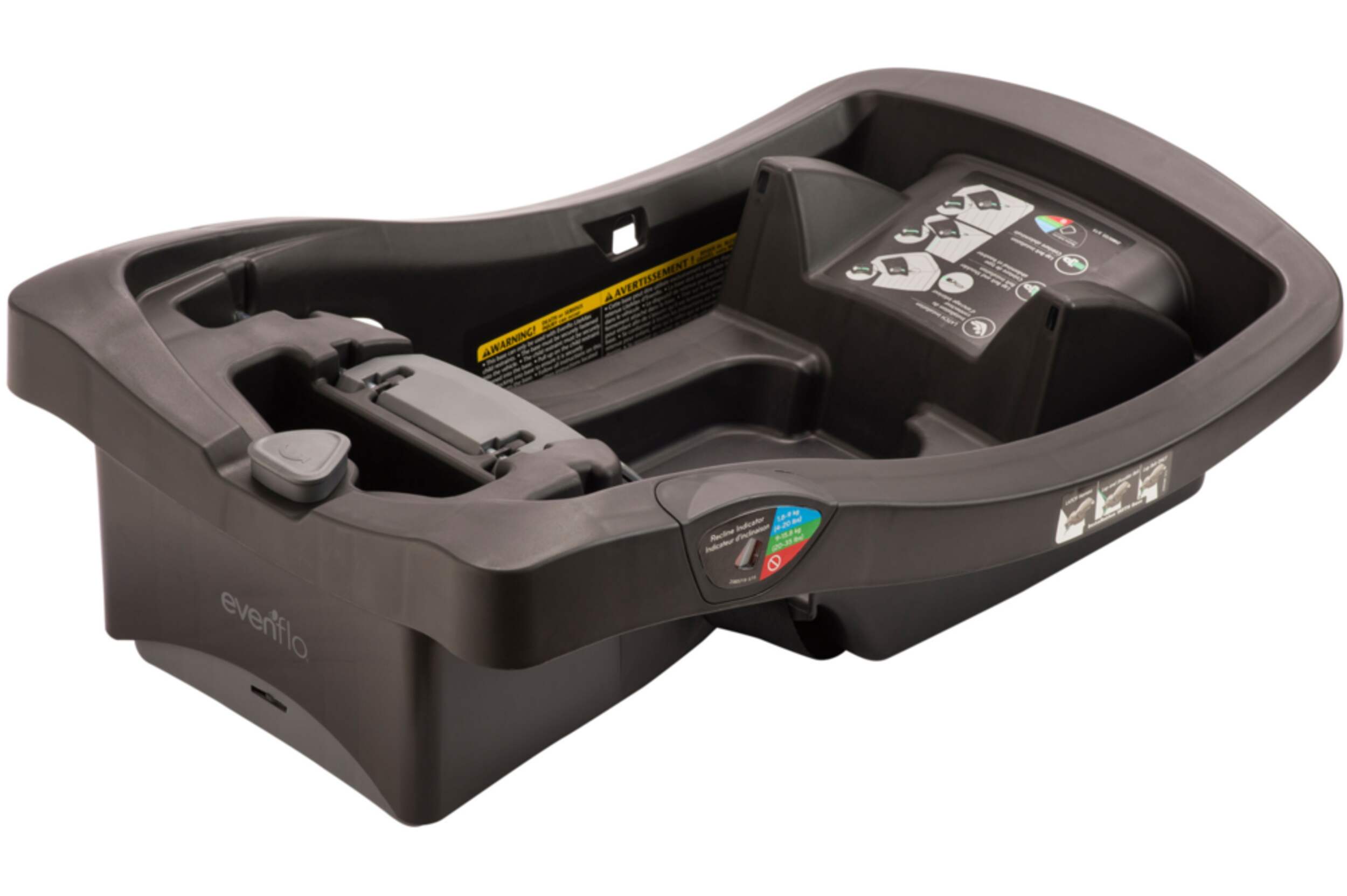 Evenflo LiteMax Infant Car Seat Base Front_Angled_Left