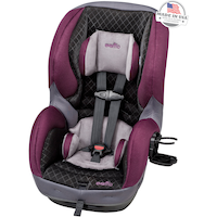 Evenflo SureRide Convertible Car Seat, Sugarplum Front_Angled_Left